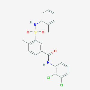 molecular formula C21H18Cl2N2O3S B12471053 N-(2,3-dichlorophenyl)-4-methyl-3-[(2-methylphenyl)sulfamoyl]benzamide 