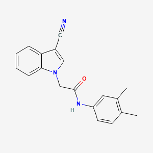 molecular formula C19H17N3O B12471060 2-(3-cyano-1H-indol-1-yl)-N-(3,4-dimethylphenyl)acetamide 