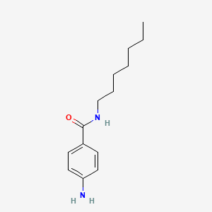 molecular formula C14H22N2O B12471089 4-Amino-N-heptylbenzamide 