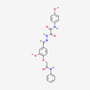 N'-[[4-(2-anilino-2-oxoethoxy)-3-methoxyphenyl]methylideneamino]-N-(4-methoxyphenyl)oxamide