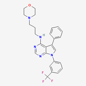 N-[3-(morpholin-4-yl)propyl]-5-phenyl-7-[3-(trifluoromethyl)phenyl]-7H-pyrrolo[2,3-d]pyrimidin-4-amine