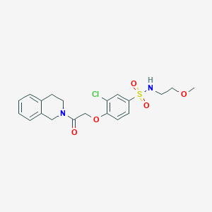 3-chloro-4-[2-(3,4-dihydroisoquinolin-2(1H)-yl)-2-oxoethoxy]-N-(2-methoxyethyl)benzenesulfonamide