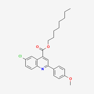 molecular formula C25H28ClNO3 B12471130 Octyl 6-chloro-2-(4-methoxyphenyl)quinoline-4-carboxylate 