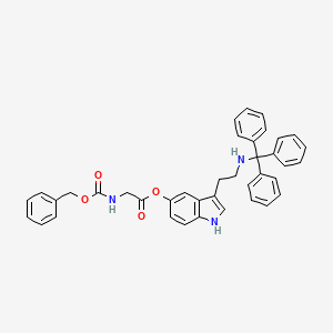 molecular formula C39H35N3O4 B12471148 3-[2-(tritylamino)ethyl]-1H-indol-5-yl N-[(benzyloxy)carbonyl]glycinate 