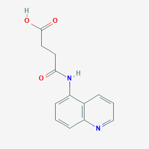 molecular formula C13H12N2O3 B12471157 4-Oxo-4-(quinolin-5-ylamino)butanoic acid 