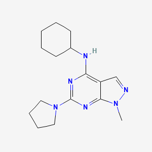 N-cyclohexyl-1-methyl-6-(pyrrolidin-1-yl)-1H-pyrazolo[3,4-d]pyrimidin-4-amine