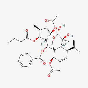 molecular formula C35H44O11 B1247121 大戟 diterpenoid 1 