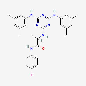 N~2~-{4,6-bis[(3,5-dimethylphenyl)amino]-1,3,5-triazin-2-yl}-N-(4-fluorophenyl)alaninamide