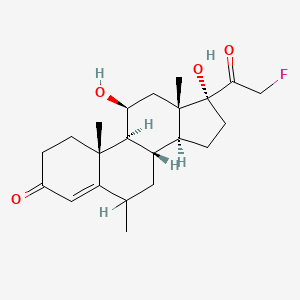 molecular formula C22H31FO4 B1247125 21-Fluoro-11,17-dihydroxy-6-methylpregn-4-ene-3,20-dione CAS No. 387-64-4