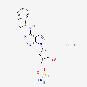 {4-[4-(2,3-Dihydro-1H-inden-1-ylamino)pyrrolo[2,3-D]pyrimidin-7-YL]-2-hydroxycyclopentyl}methyl sulfamate hydrochloride