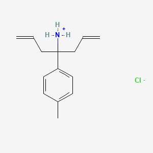 molecular formula C14H20ClN B12471267 4-(4-Methylphenyl)hepta-1,6-dien-4-aminium chloride 