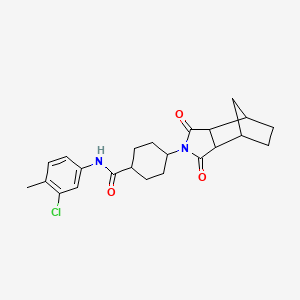 N-(3-chloro-4-methylphenyl)-4-(1,3-dioxooctahydro-2H-4,7-methanoisoindol-2-yl)cyclohexanecarboxamide