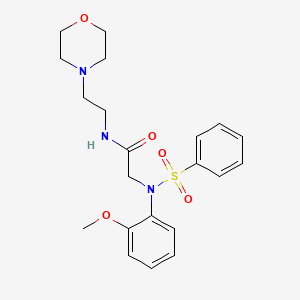 2-[Benzenesulfonyl-(2-methoxy-phenyl)-amino]-N-(2-morpholin-4-yl-ethyl)-acetamide