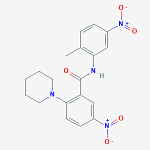 N-(2-methyl-5-nitrophenyl)-5-nitro-2-(piperidin-1-yl)benzamide