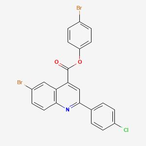 4-Bromophenyl 6-bromo-2-(4-chlorophenyl)quinoline-4-carboxylate