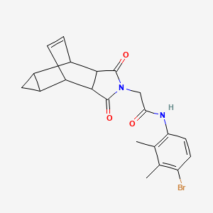 molecular formula C21H21BrN2O3 B12471392 N-(4-bromo-2,3-dimethylphenyl)-2-(1,3-dioxooctahydro-4,6-ethenocyclopropa[f]isoindol-2(1H)-yl)acetamide 