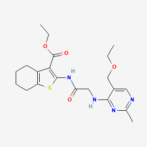 ethyl 2-({N-[5-(ethoxymethyl)-2-methylpyrimidin-4-yl]glycyl}amino)-4,5,6,7-tetrahydro-1-benzothiophene-3-carboxylate