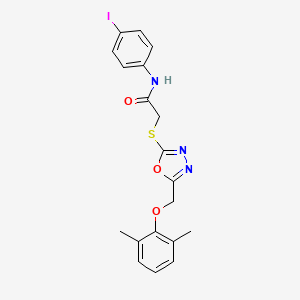 2-({5-[(2,6-dimethylphenoxy)methyl]-1,3,4-oxadiazol-2-yl}sulfanyl)-N-(4-iodophenyl)acetamide