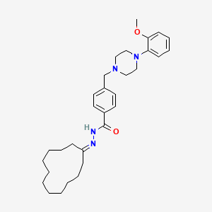 N'-cyclododecylidene-4-{[4-(2-methoxyphenyl)piperazin-1-yl]methyl}benzohydrazide