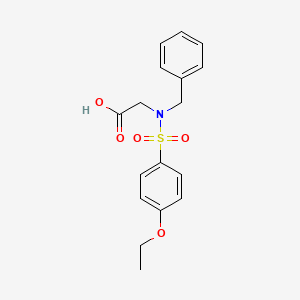 molecular formula C17H19NO5S B12471423 N-benzyl-N-[(4-ethoxyphenyl)sulfonyl]glycine 