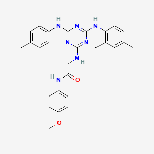 N~2~-{4,6-bis[(2,4-dimethylphenyl)amino]-1,3,5-triazin-2-yl}-N-(4-ethoxyphenyl)glycinamide