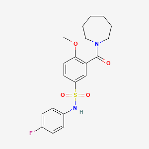 3-(azepan-1-ylcarbonyl)-N-(4-fluorophenyl)-4-methoxybenzenesulfonamide