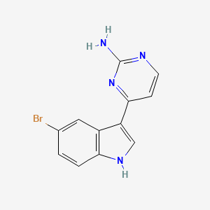 molecular formula C12H9BrN4 B1247144 4-(5-bromo-1H-indol-3-yl)pyrimidin-2-amine CAS No. 213473-00-8