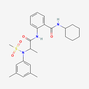 N-cyclohexyl-2-{[N-(3,5-dimethylphenyl)-N-(methylsulfonyl)alanyl]amino}benzamide