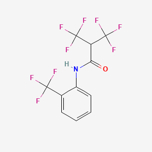 molecular formula C11H6F9NO B12471463 3,3,3-Trifluoro-2-(trifluoromethyl)-N-[2-(trifluoromethyl)phenyl]propanamide 