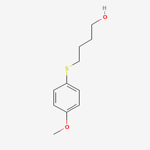 molecular formula C11H16O2S B12471465 4-[(4-Methoxyphenyl)sulfanyl]butan-1-ol CAS No. 24920-59-0