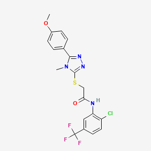 N-[2-chloro-5-(trifluoromethyl)phenyl]-2-{[5-(4-methoxyphenyl)-4-methyl-4H-1,2,4-triazol-3-yl]sulfanyl}acetamide