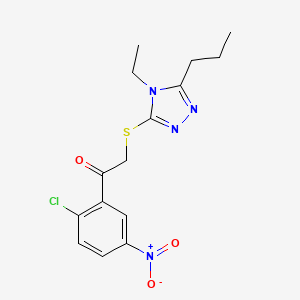 1-(2-Chloro-5-nitrophenyl)-2-[(4-ethyl-5-propyl-1,2,4-triazol-3-yl)sulfanyl]ethanone