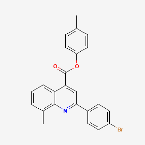 molecular formula C24H18BrNO2 B12471498 4-Methylphenyl 2-(4-bromophenyl)-8-methylquinoline-4-carboxylate 