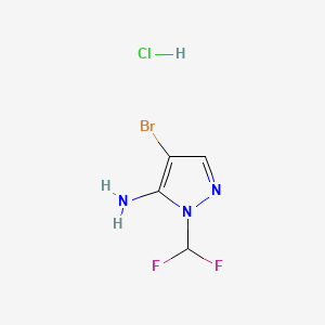 4-Bromo-2-(difluoromethyl)pyrazol-3-amine hydrochloride