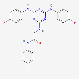 N~2~-{4,6-bis[(4-fluorophenyl)amino]-1,3,5-triazin-2-yl}-N-(4-methylphenyl)glycinamide