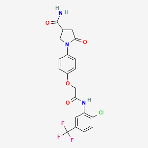 1-[4-(2-{[2-Chloro-5-(trifluoromethyl)phenyl]amino}-2-oxoethoxy)phenyl]-5-oxopyrrolidine-3-carboxamide