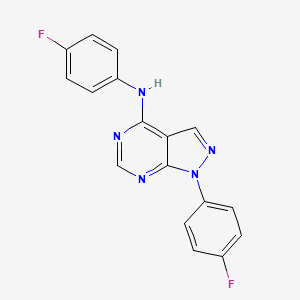 N,1-bis(4-fluorophenyl)-1H-pyrazolo[3,4-d]pyrimidin-4-amine