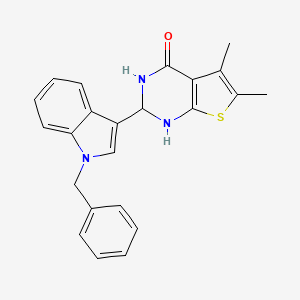 2-(1-benzyl-1H-indol-3-yl)-5,6-dimethyl-2,3-dihydrothieno[2,3-d]pyrimidin-4(1H)-one