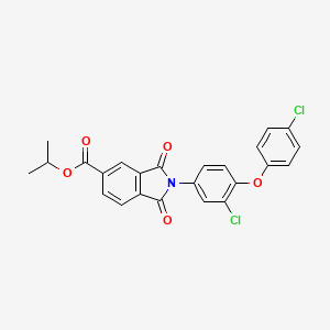 propan-2-yl 2-[3-chloro-4-(4-chlorophenoxy)phenyl]-1,3-dioxo-2,3-dihydro-1H-isoindole-5-carboxylate