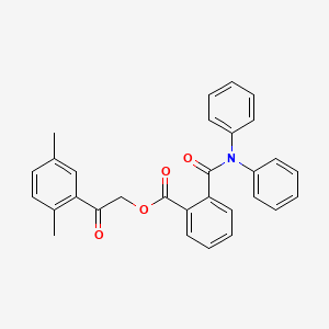 molecular formula C30H25NO4 B12471577 2-(2,5-Dimethylphenyl)-2-oxoethyl 2-(diphenylcarbamoyl)benzoate 