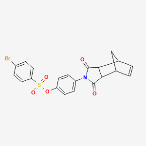 4-(1,3-dioxo-1,3,3a,4,7,7a-hexahydro-2H-4,7-methanoisoindol-2-yl)phenyl 4-bromobenzenesulfonate