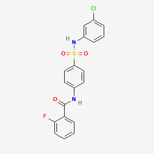 N-{4-[(3-chlorophenyl)sulfamoyl]phenyl}-2-fluorobenzamide