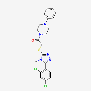 2-{[5-(2,4-dichlorophenyl)-4-methyl-4H-1,2,4-triazol-3-yl]sulfanyl}-1-(4-phenylpiperazin-1-yl)ethanone