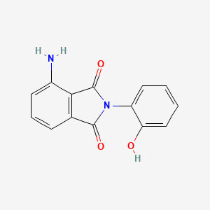 molecular formula C14H10N2O3 B12471636 4-Amino-2-(2-hydroxyphenyl)isoindole-1,3-dione 