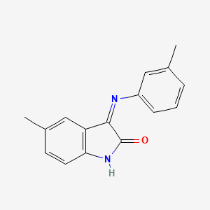 (3Z)-5-methyl-3-[(3-methylphenyl)imino]-1,3-dihydro-2H-indol-2-one