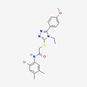 N-(2-bromo-4,5-dimethylphenyl)-2-{[4-ethyl-5-(4-methoxyphenyl)-4H-1,2,4-triazol-3-yl]sulfanyl}acetamide