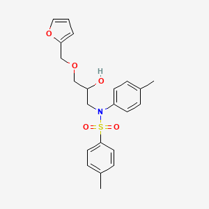 molecular formula C22H25NO5S B12471658 N-[3-(furan-2-ylmethoxy)-2-hydroxypropyl]-4-methyl-N-(4-methylphenyl)benzenesulfonamide 