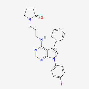 1-(3-{[7-(4-Fluorophenyl)-5-phenylpyrrolo[2,3-D]pyrimidin-4-YL]amino}propyl)pyrrolidin-2-one