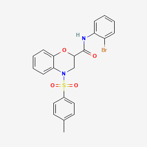 molecular formula C22H19BrN2O4S B12471667 N-(2-bromophenyl)-4-[(4-methylphenyl)sulfonyl]-3,4-dihydro-2H-1,4-benzoxazine-2-carboxamide 