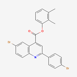 molecular formula C24H17Br2NO2 B12471673 2,3-Dimethylphenyl 6-bromo-2-(4-bromophenyl)quinoline-4-carboxylate 